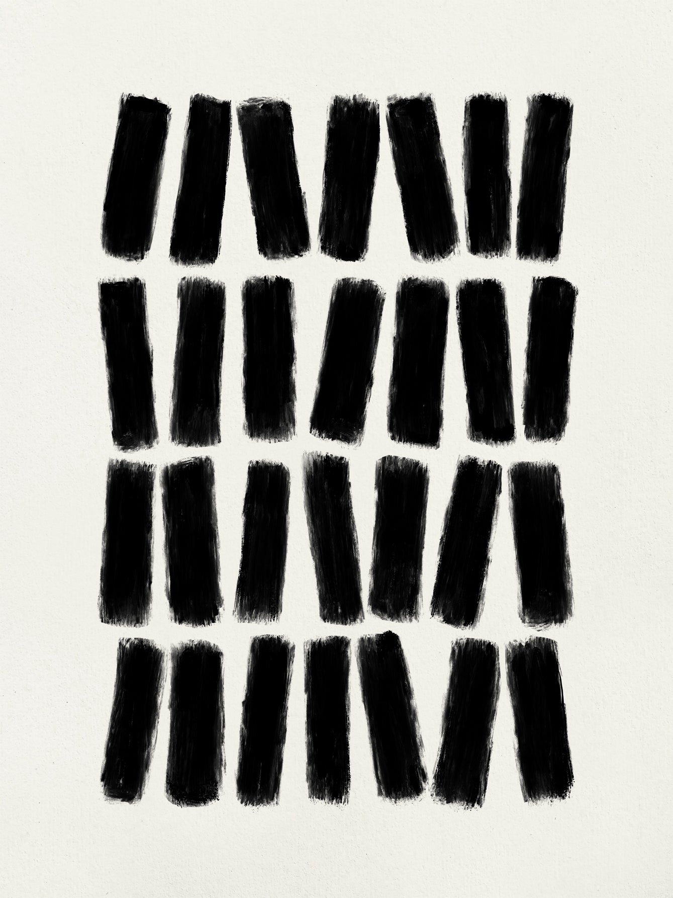 Black Brush Strokes No1 Poster