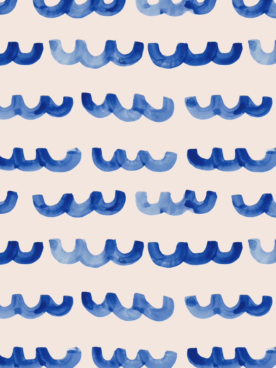 Blue Brush Strokes Poster