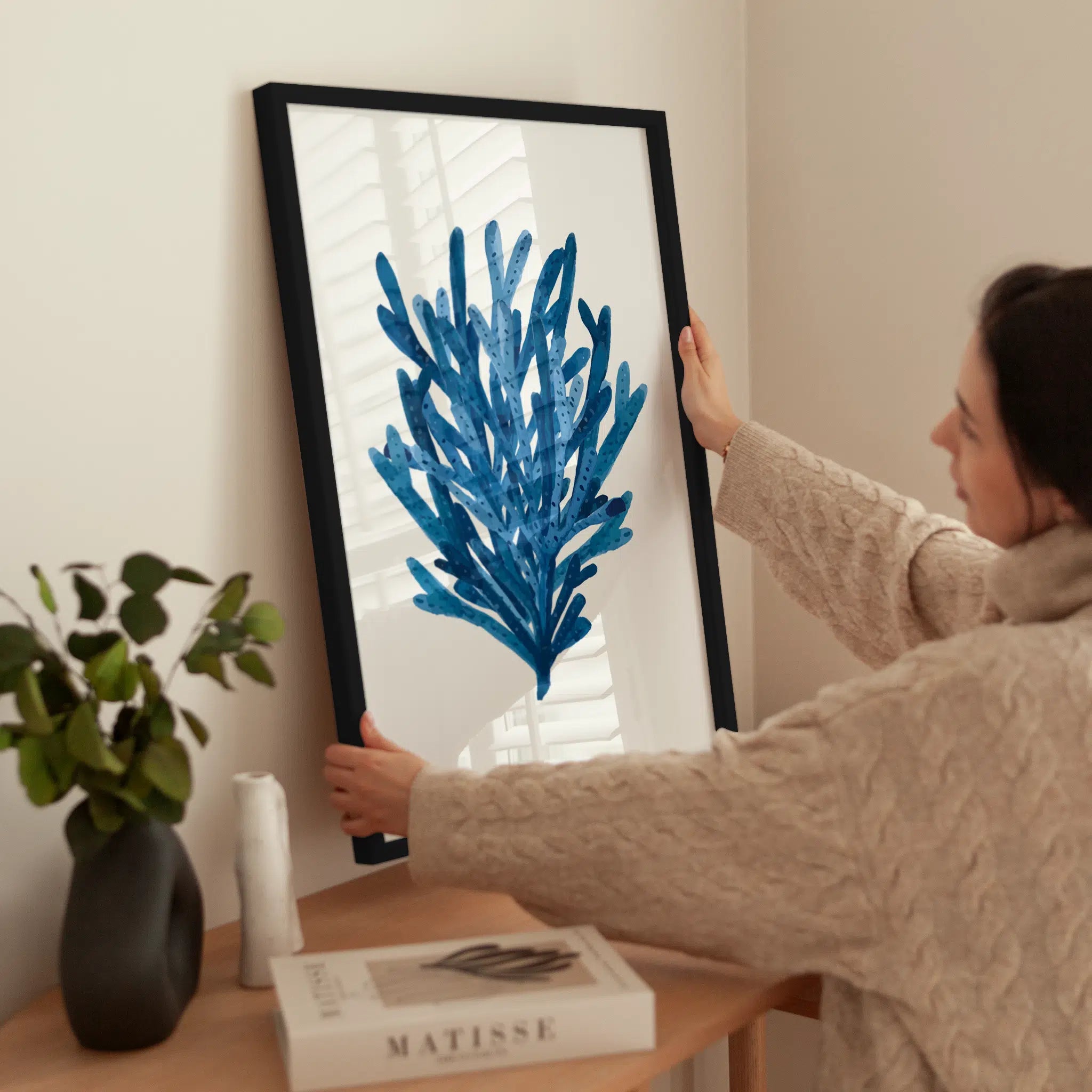 Blue Coral Bush wird aufgehängt