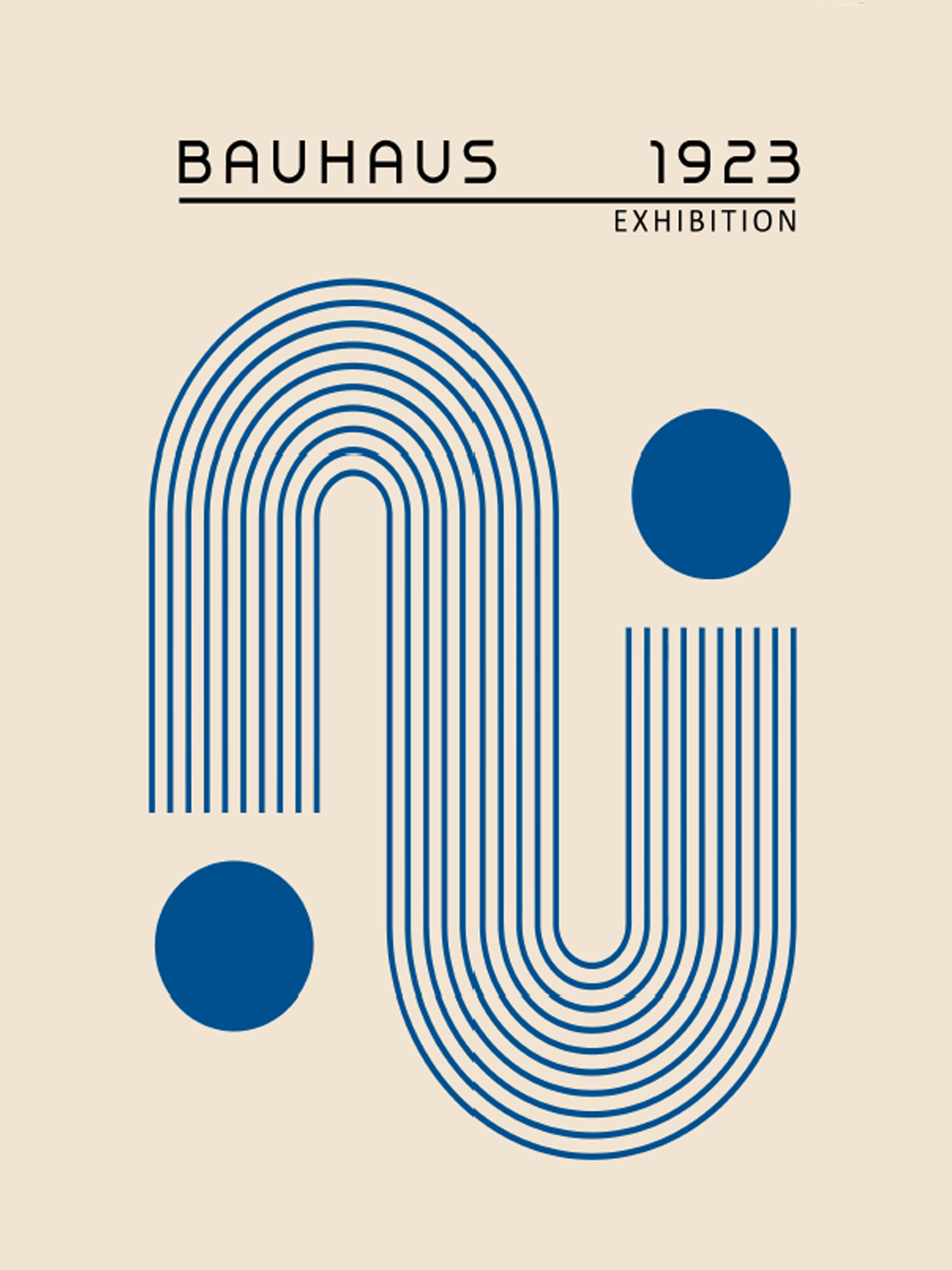 Blue Loops — Bauhaus 1923 Poster