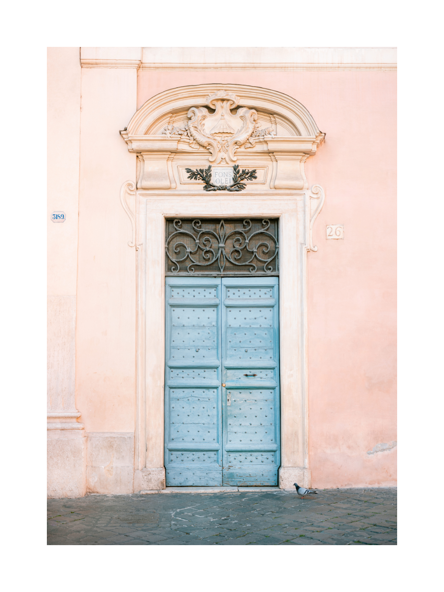 Blue Door in Rome Poster
