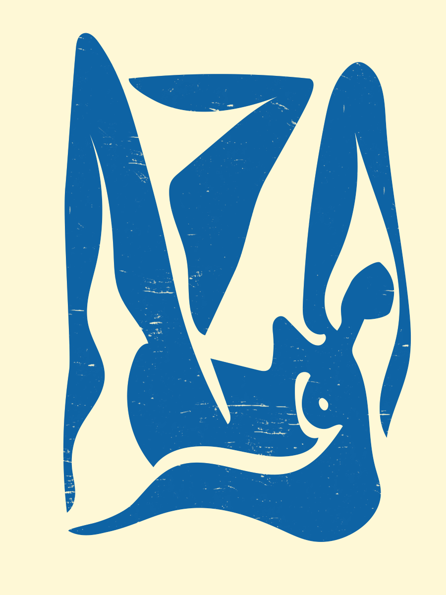 Blue Figure Poster