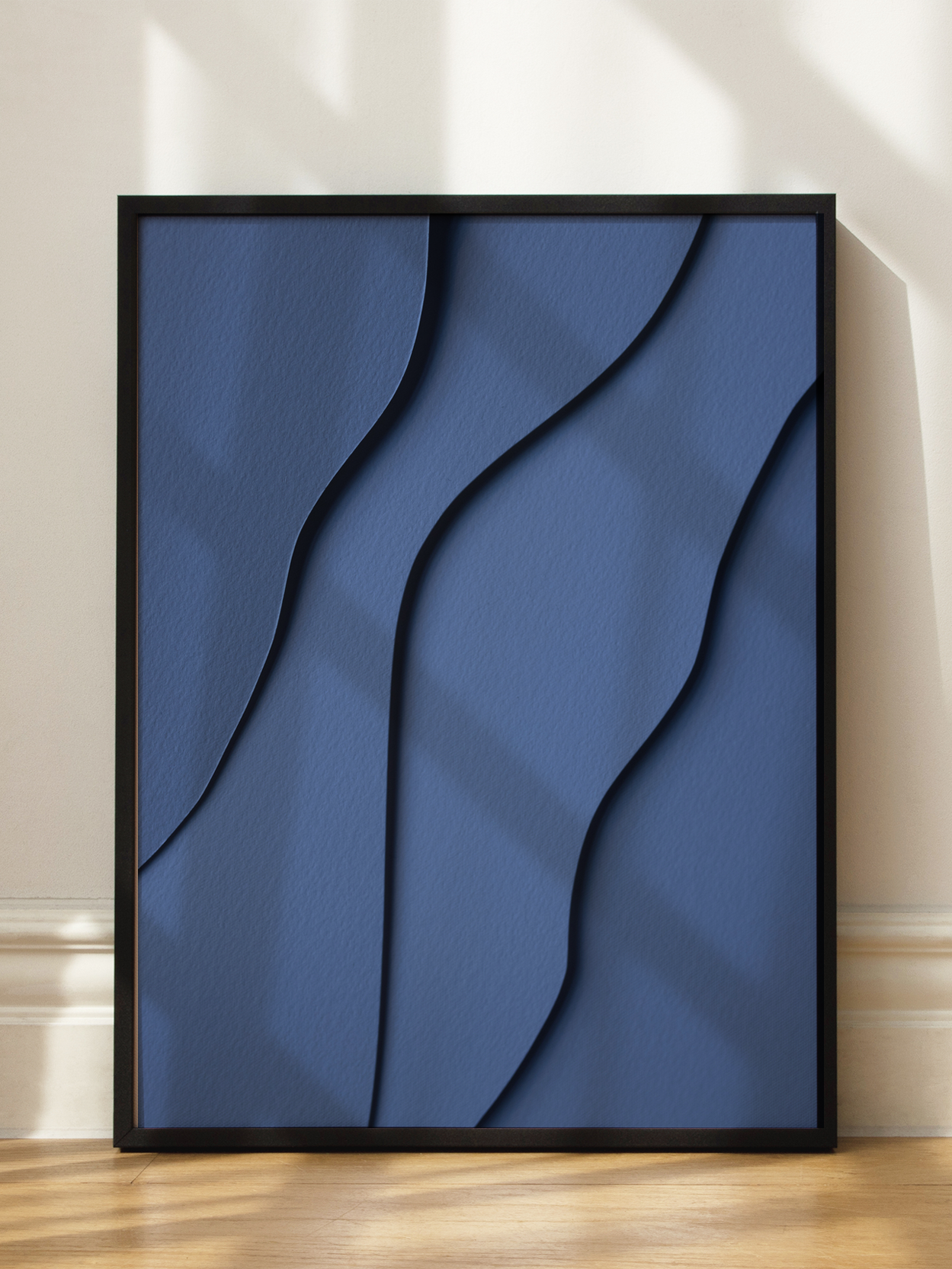 Blue Paper Waves