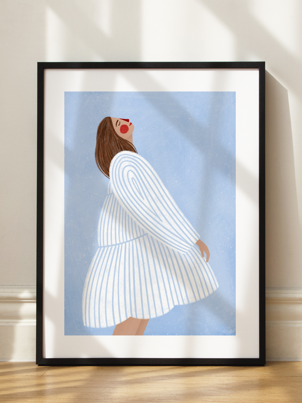 The Woman With the Blue Stripes Poster