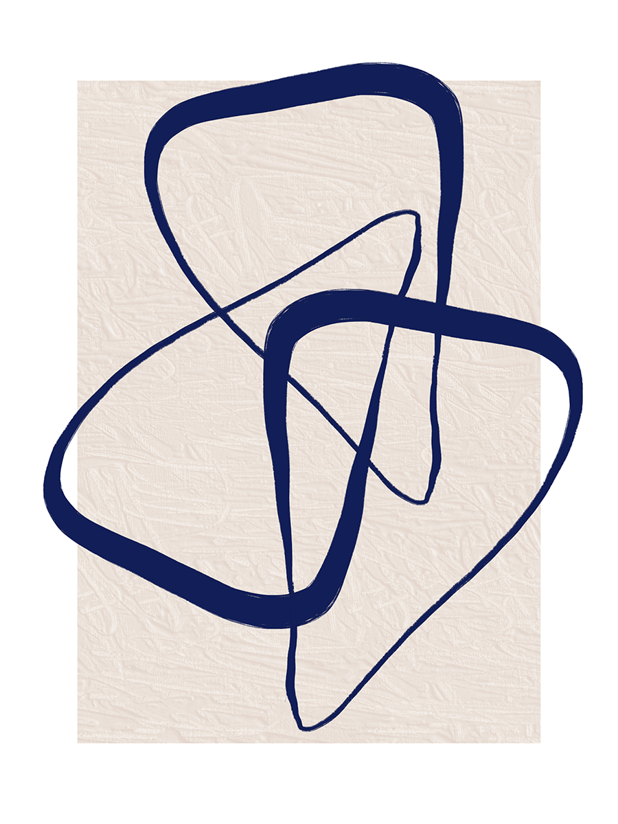 Blue Strokes Poster