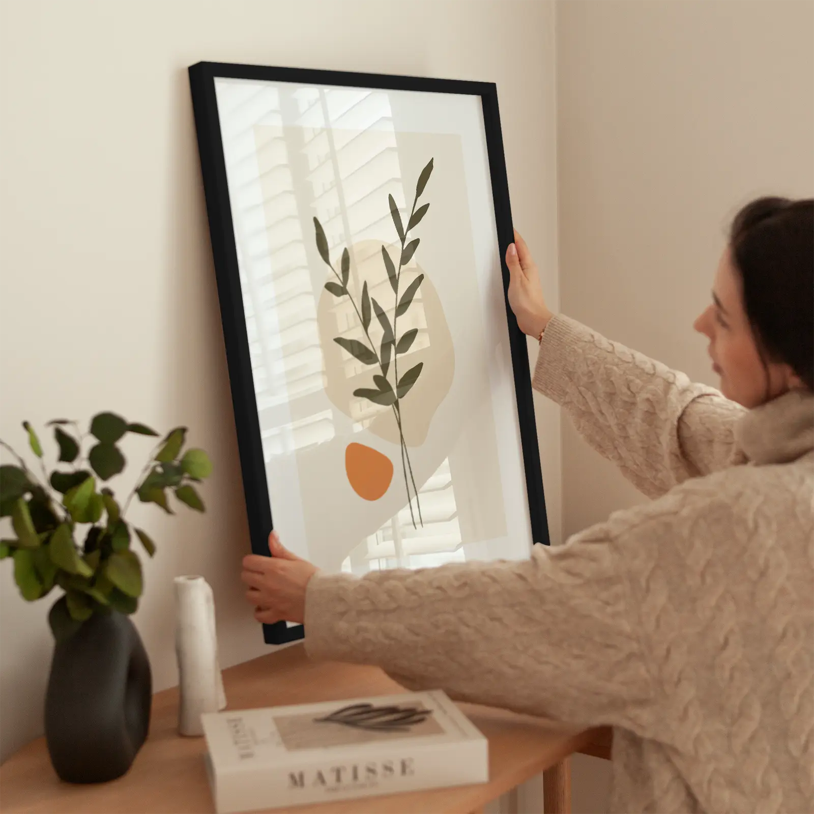 Boho Leaf wird aufgehängt