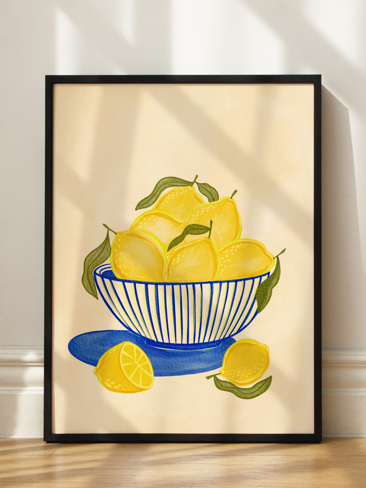Bowl of Lemons Poster