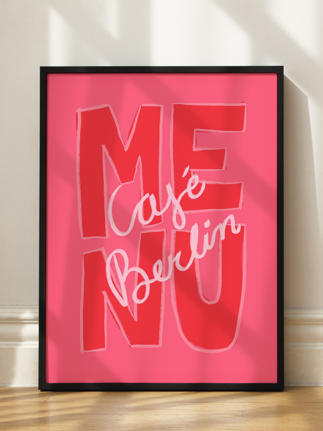 Cafe Berlin Menu Poster