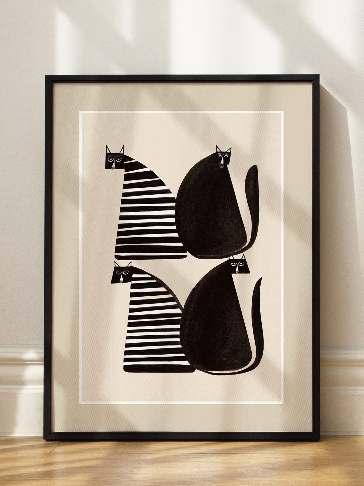 Cats in Stripes Poster