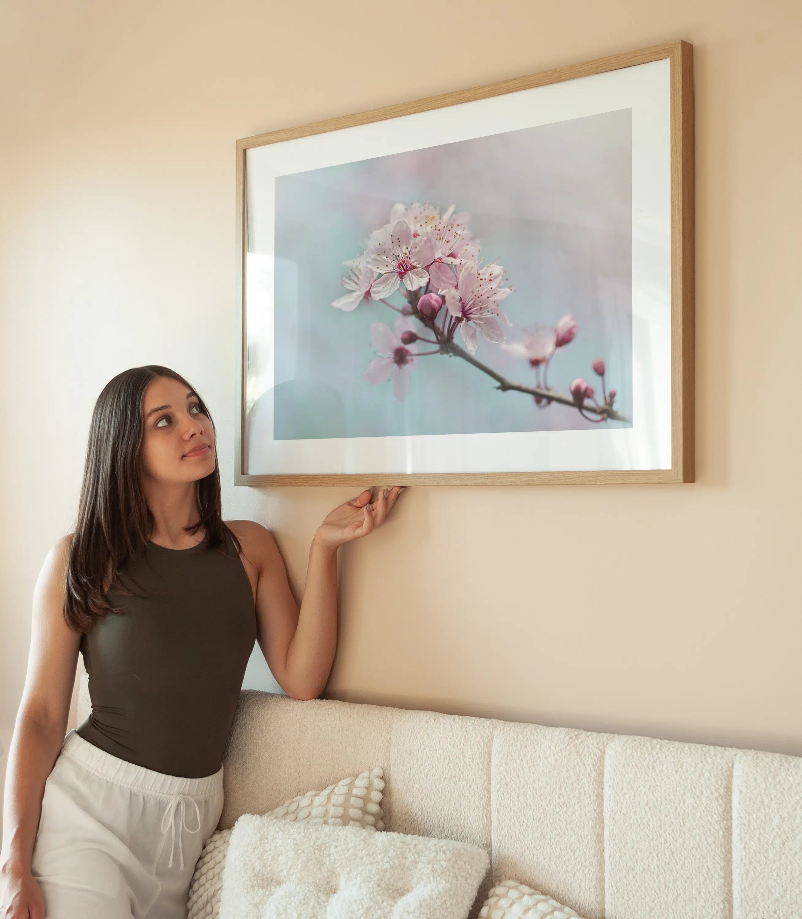 Cherry Blossom wird aufgehängt