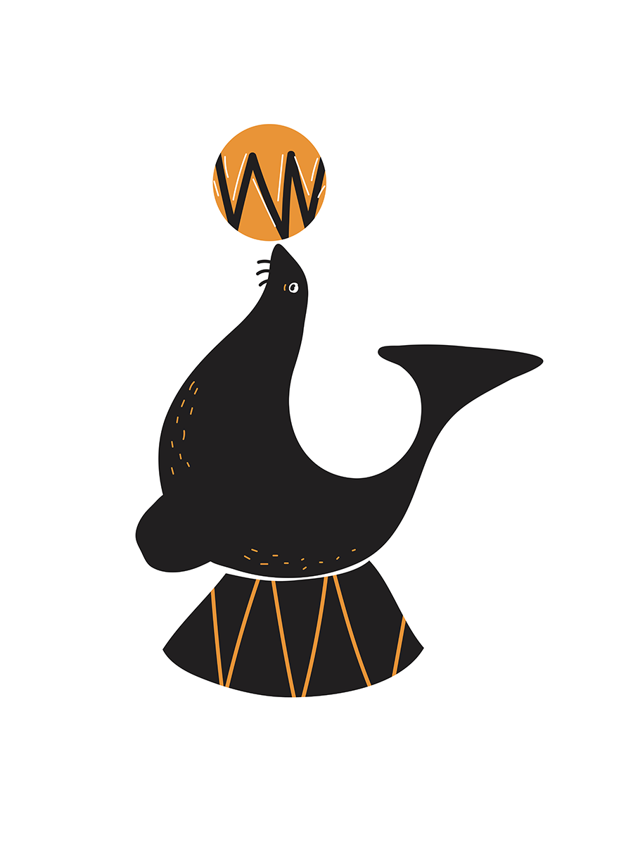 Circus Seal Poster