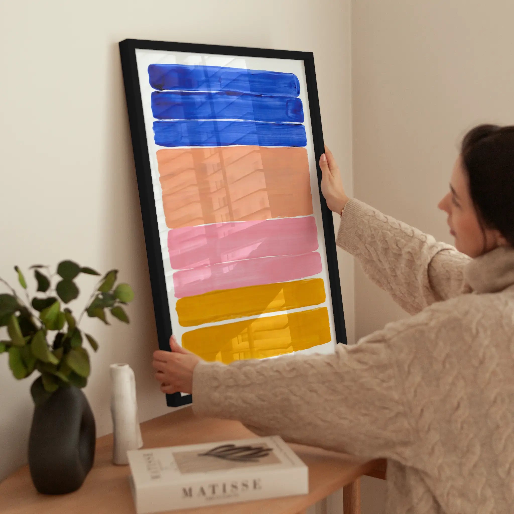 Color Strokes wird aufgehängt