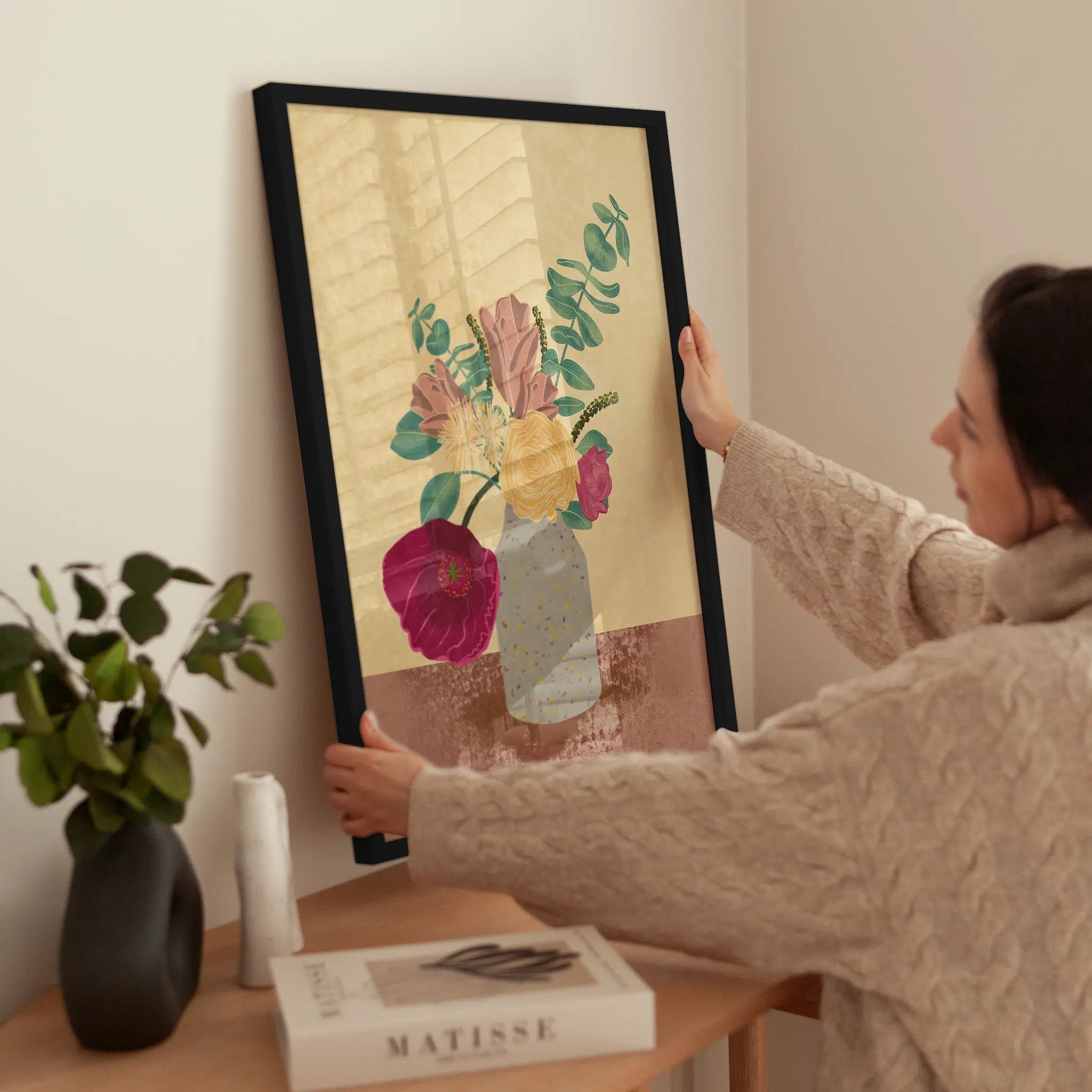 Colorful Bouquet wird aufgehängt