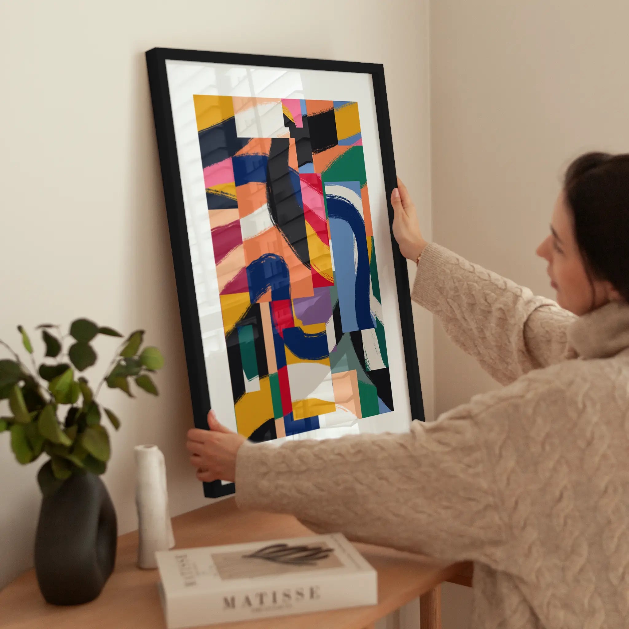 Colorful Composition wird aufgehängt
