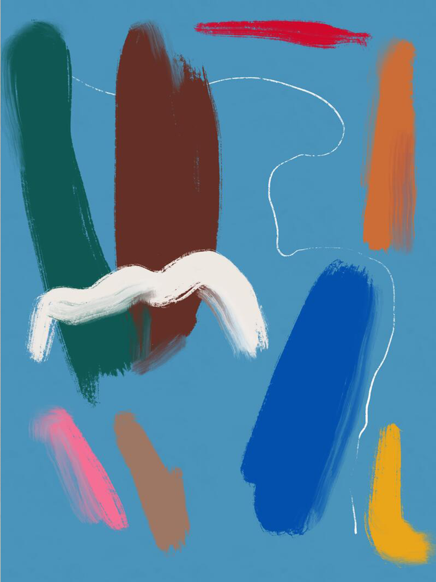 Colorful Paint Strokes Poster