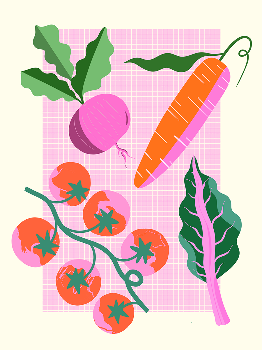 Colorful Veggies Poster