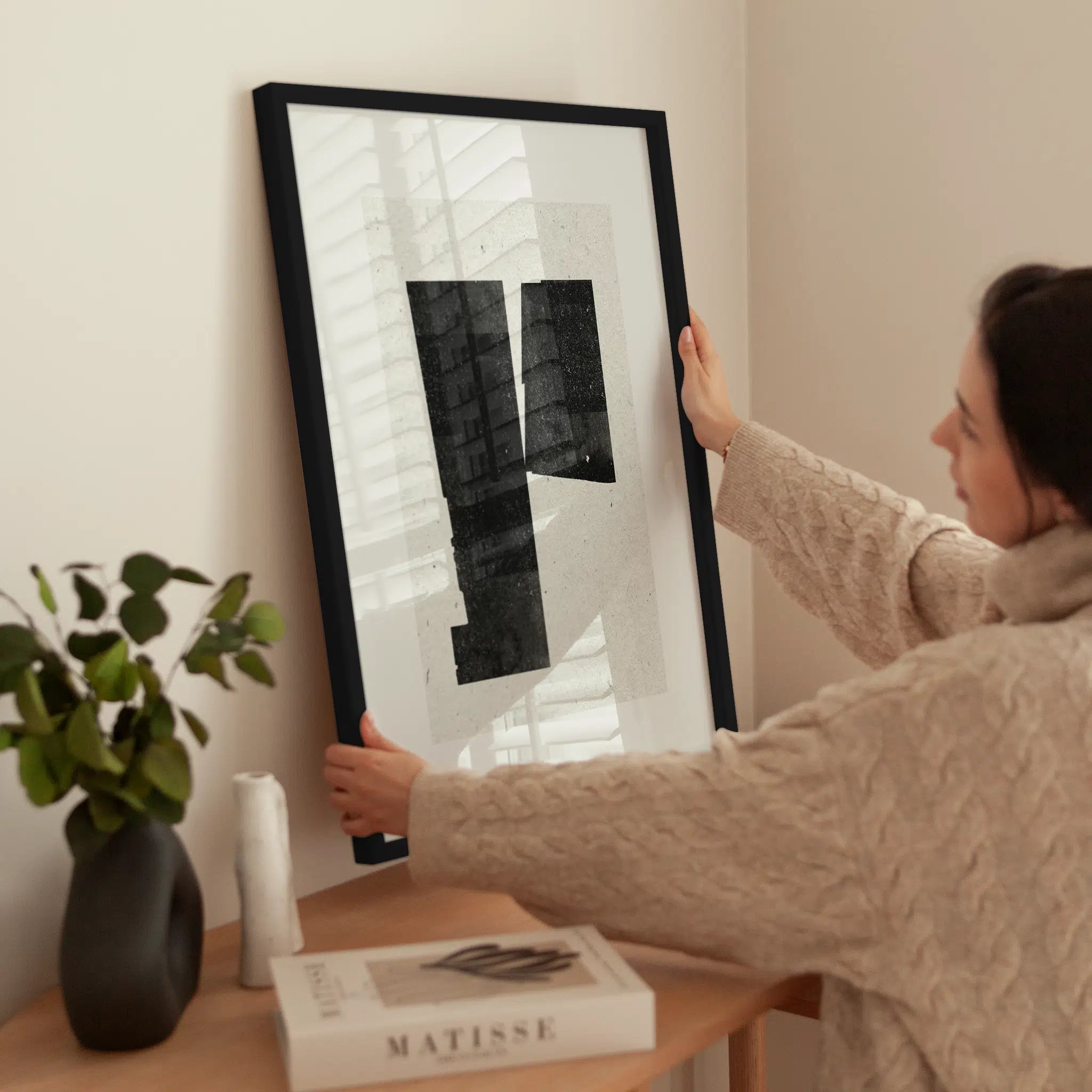 Concrete Art wird aufgehängt