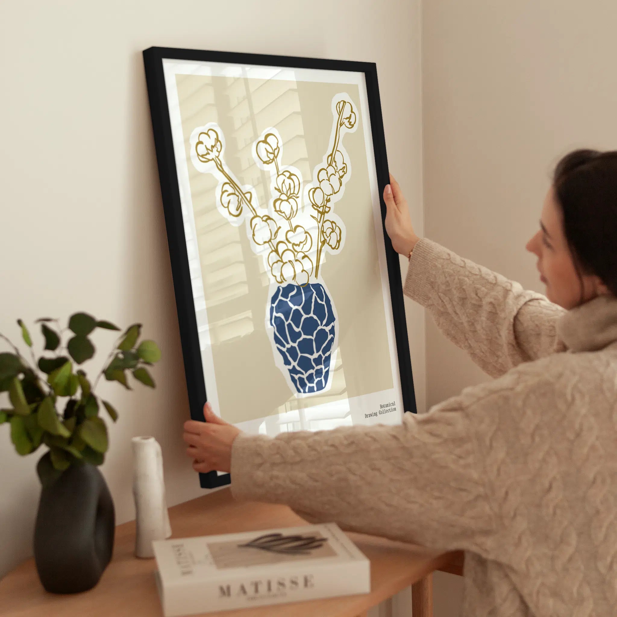 Cotton Bouquet wird aufgehängt