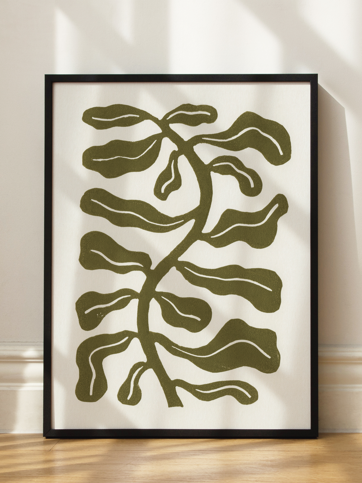 Curvy Green Plant Poster