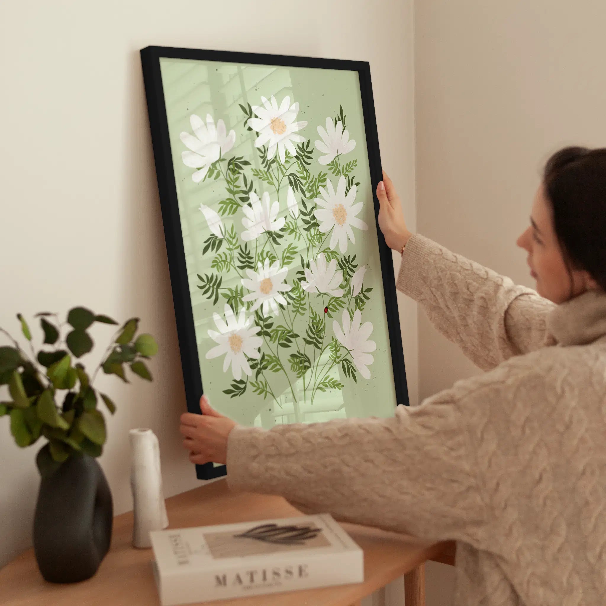 Daisy Field wird aufgehängt