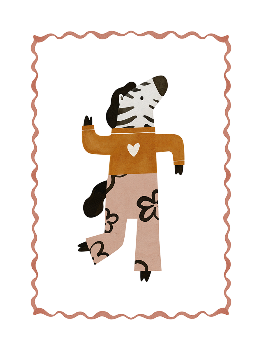 Dancing Zebra Poster