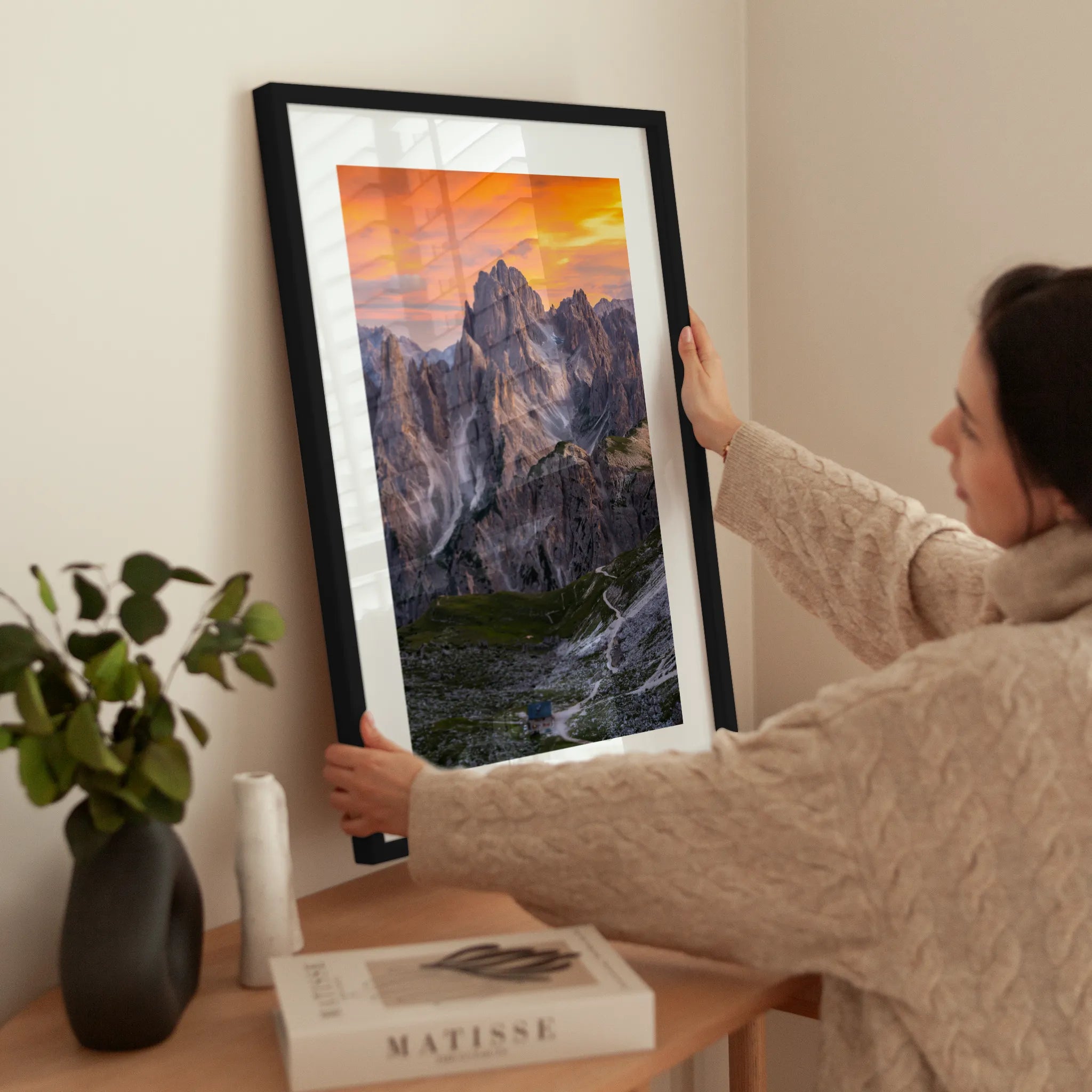 Dolomites Sunset wird aufgehängt