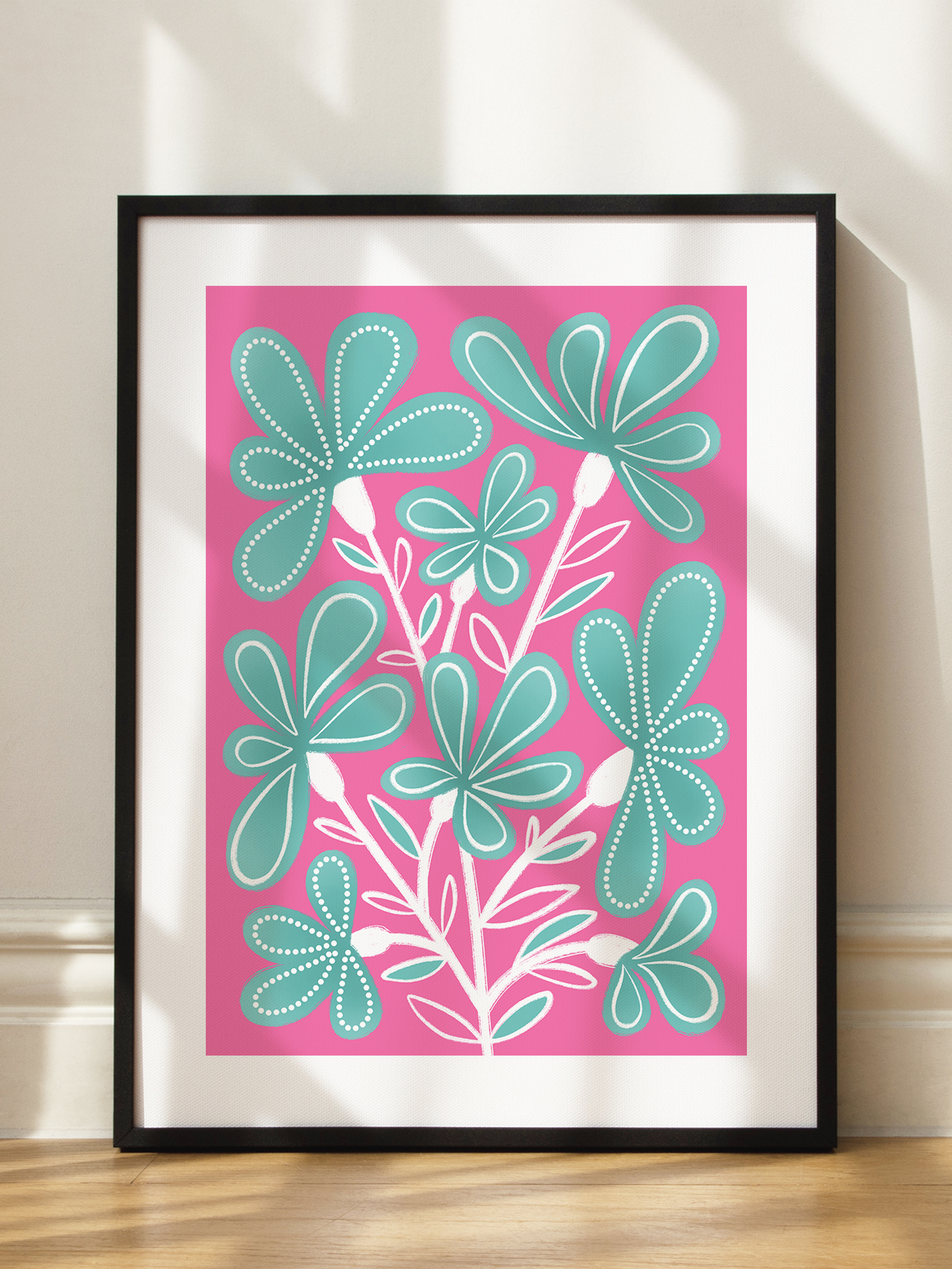 Dotted Flowers Poster