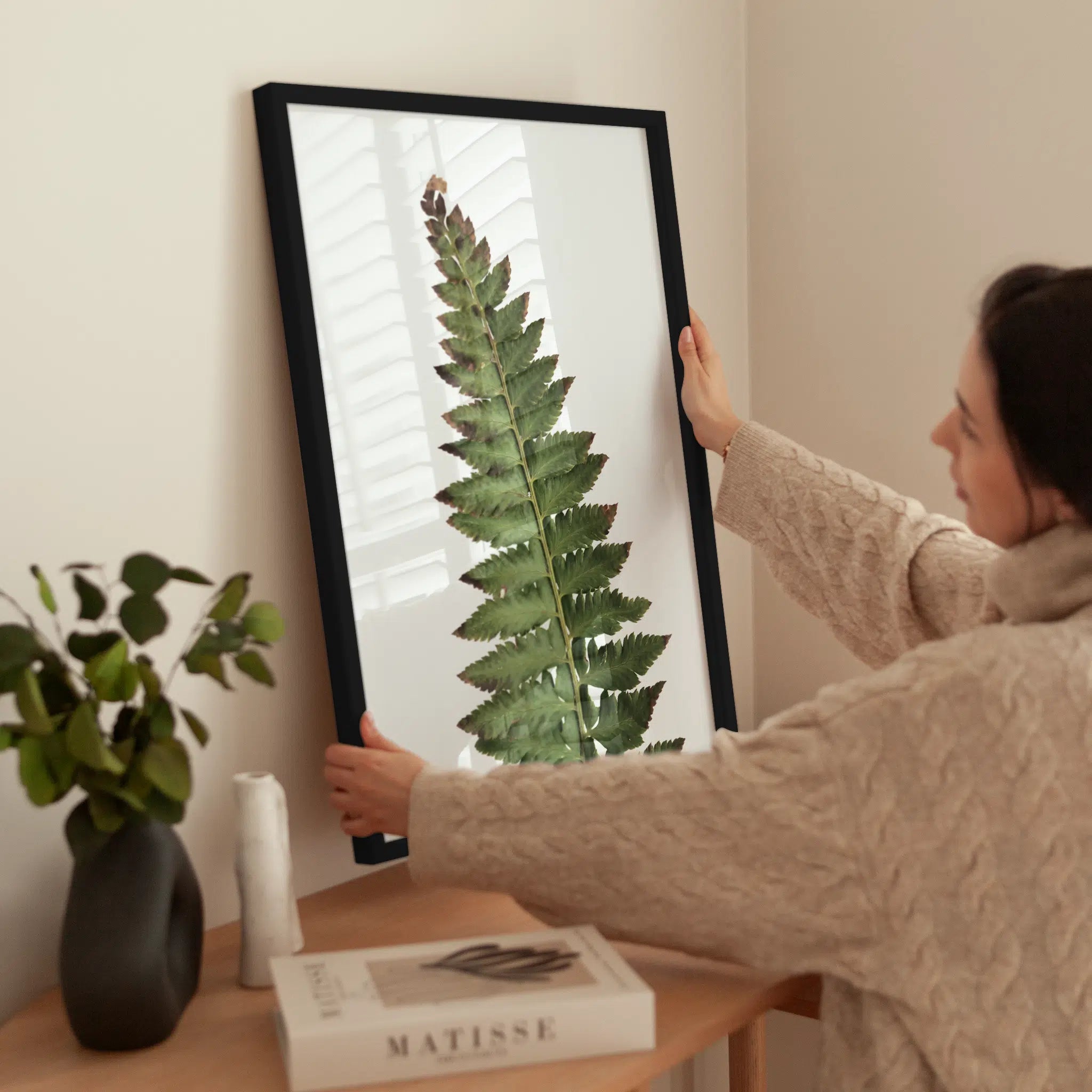 Dried Fern wird aufgehängt