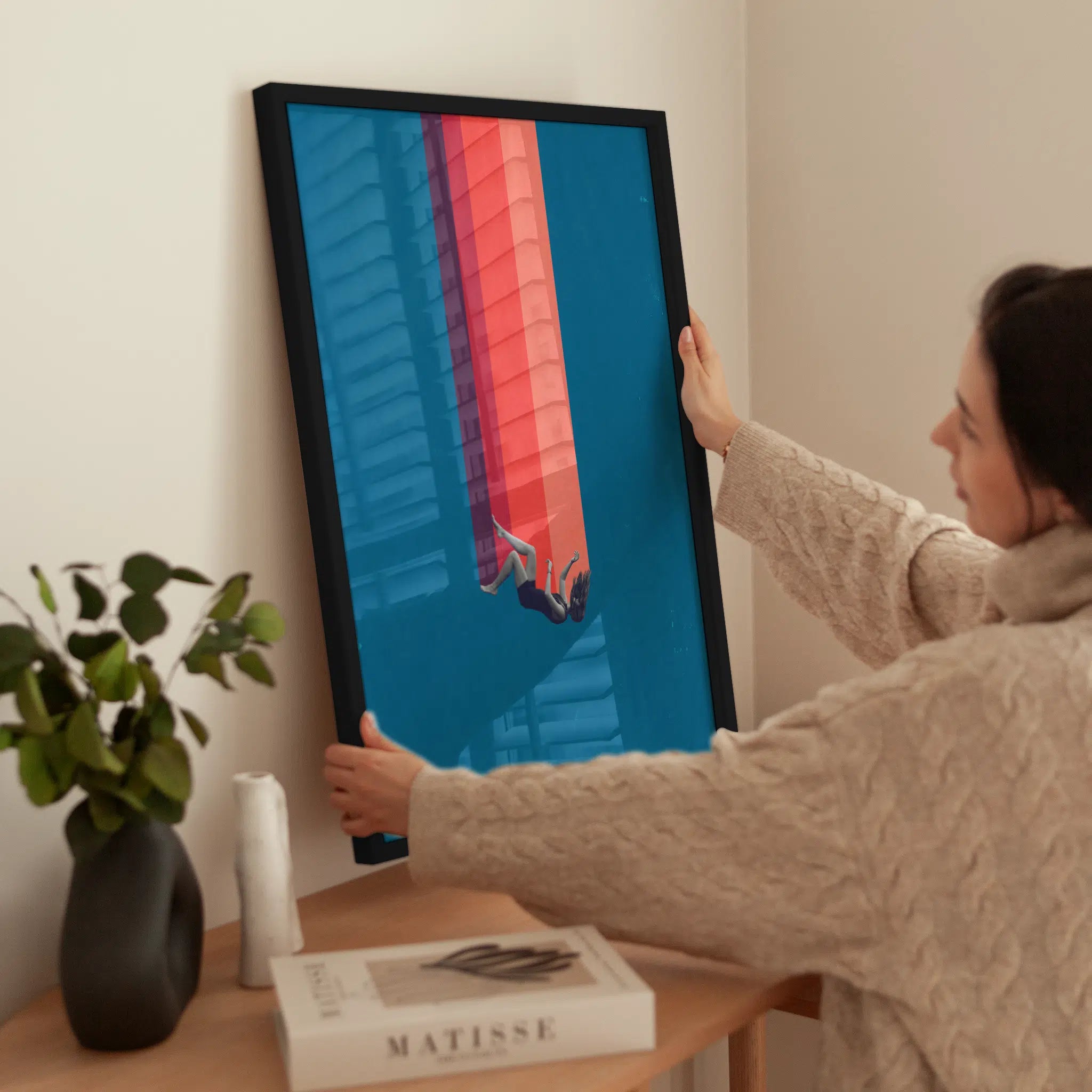 Falling Woman wird aufgehängt
