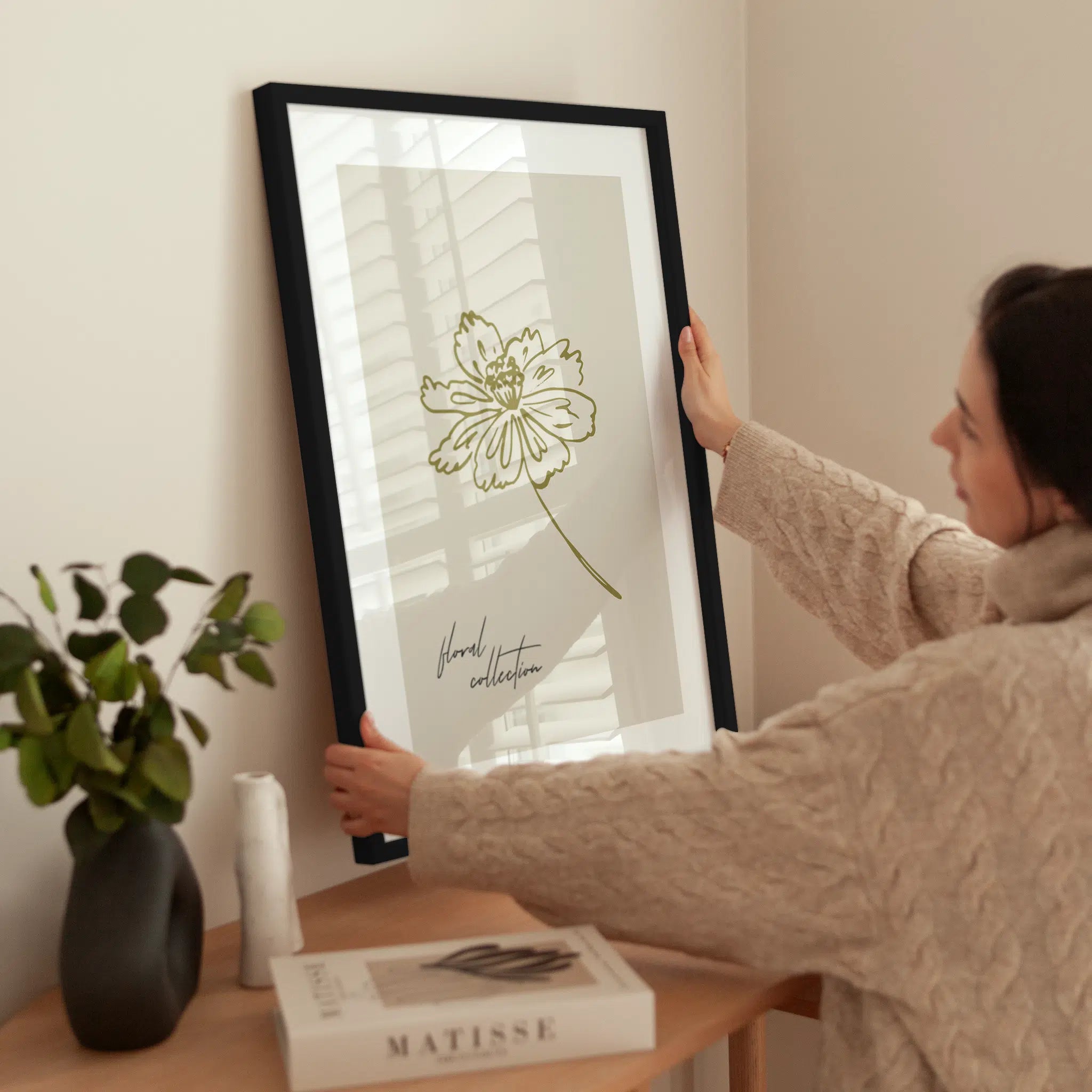 Floral Collection wird aufgehängt