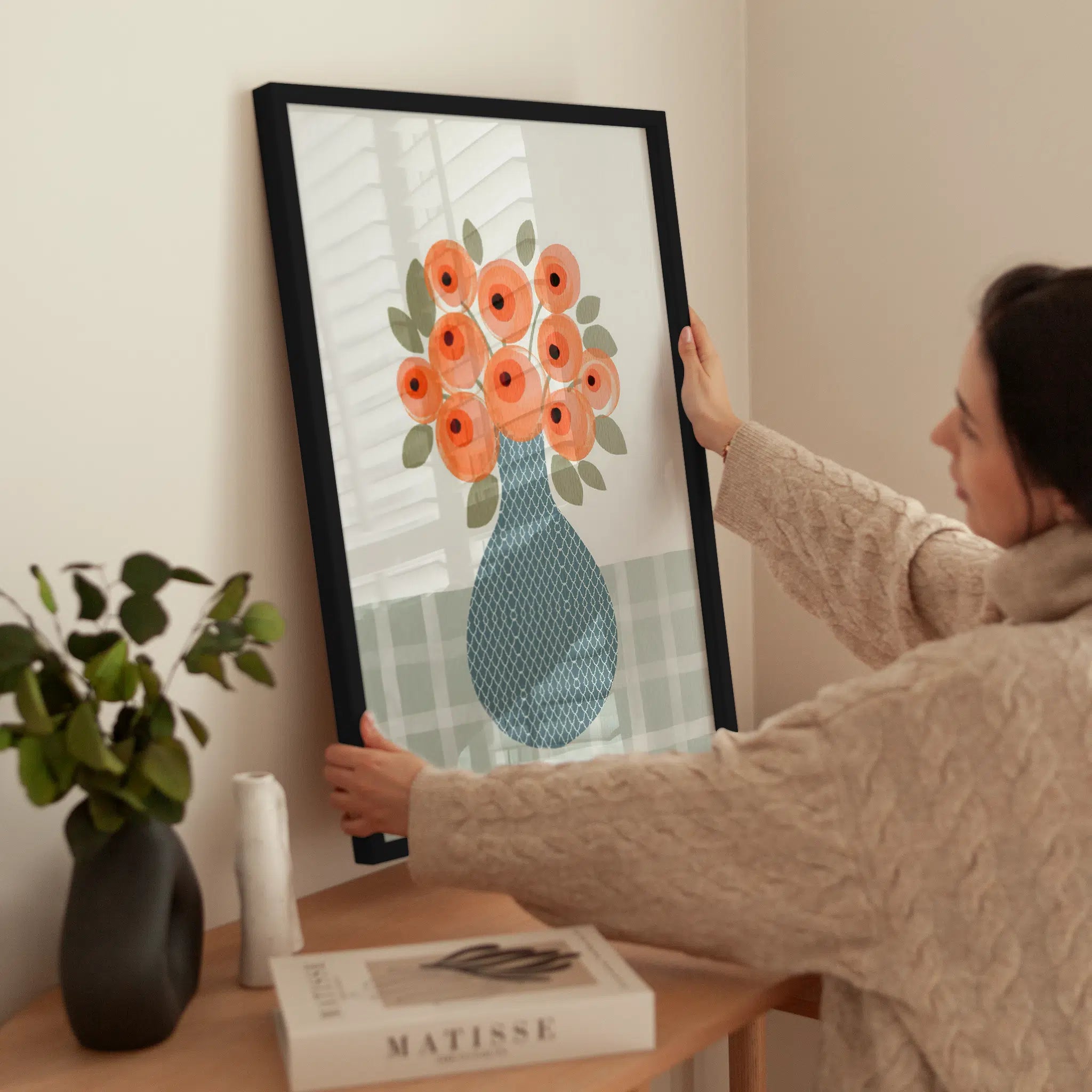 Flower Power wird aufgehängt