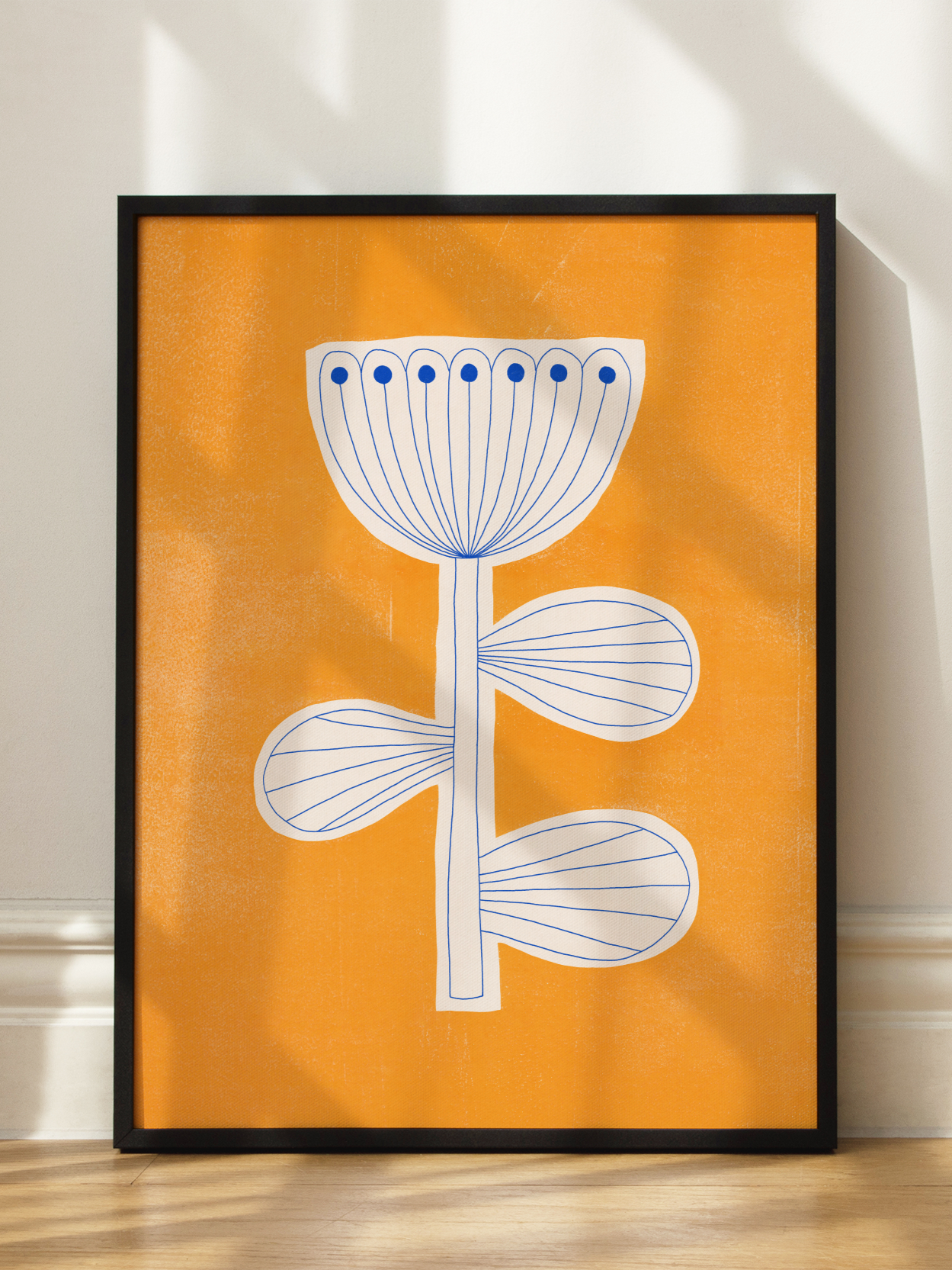 Flower on Orange Poster