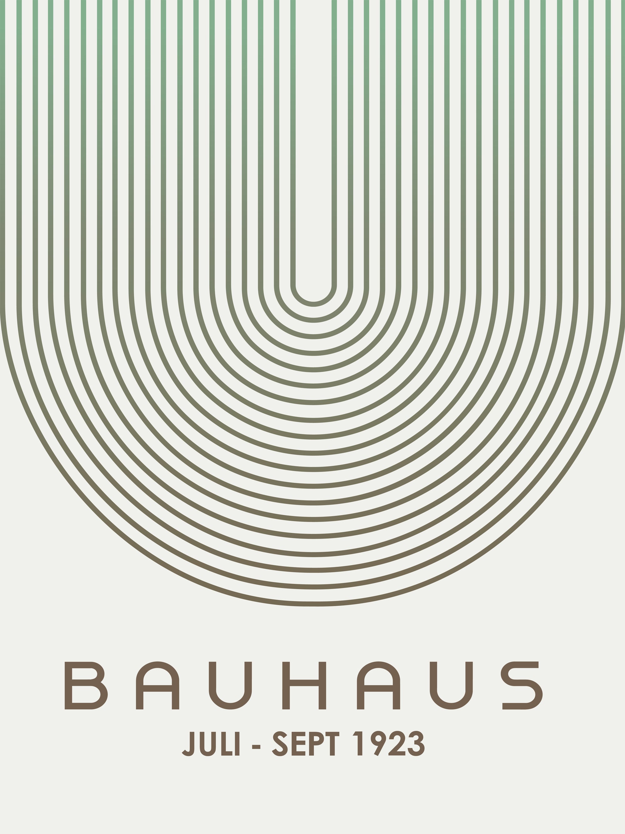 Grafische Illustration mit grüner U-Form und braunem Text auf hellgrauem Hintergrund.