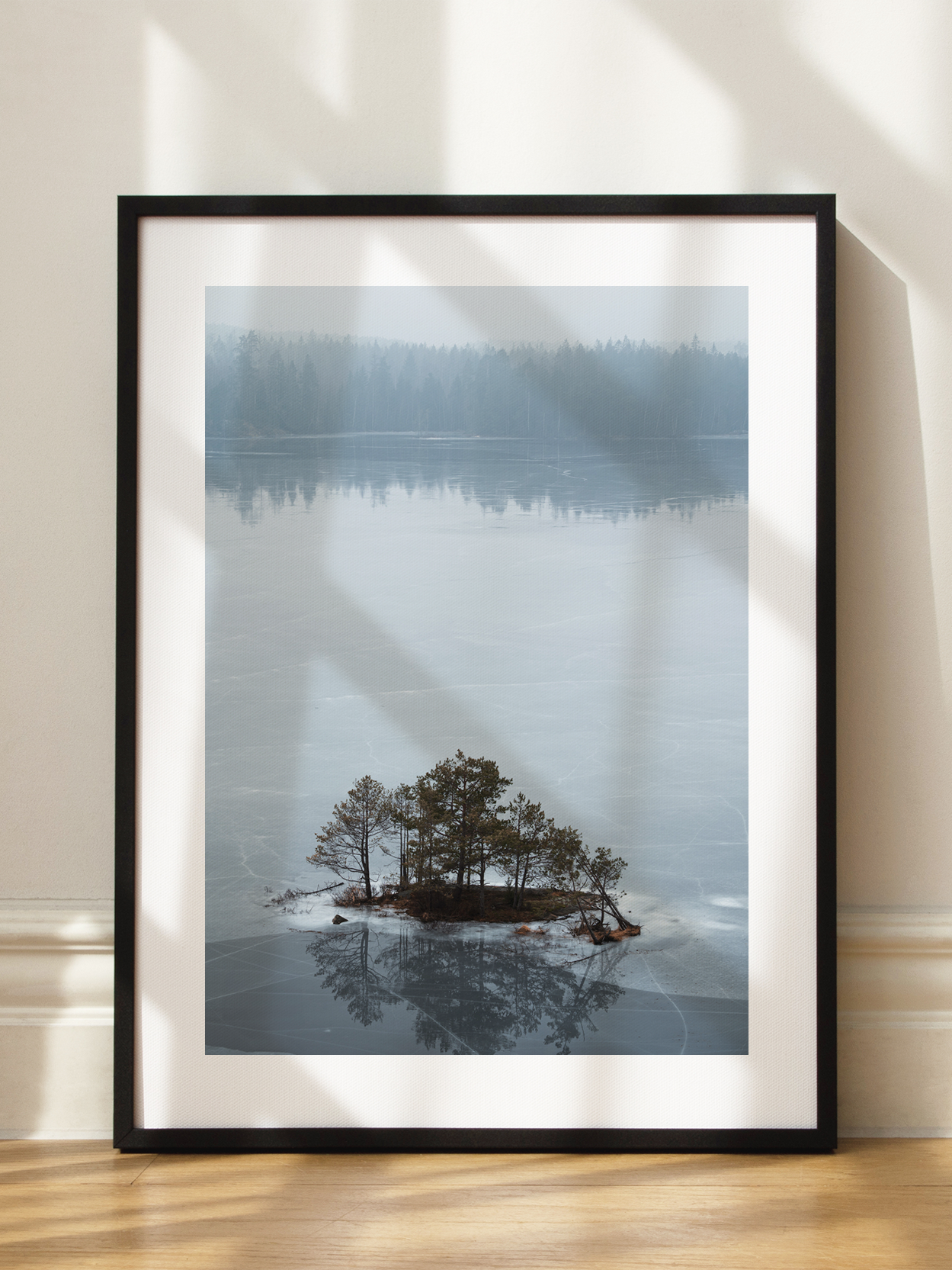 Frozen Lake Island Poster