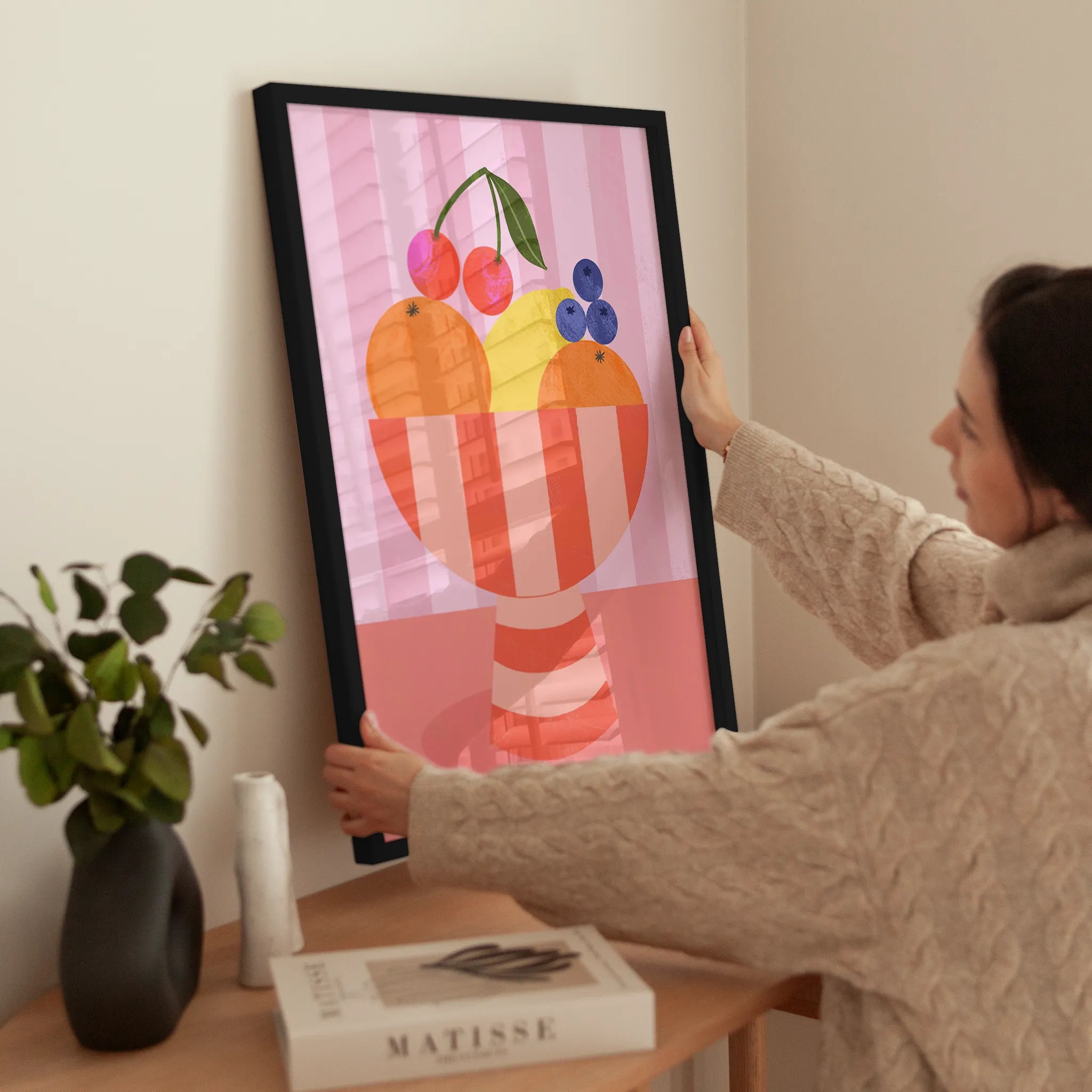 Fruit Bowl wird aufgehängt