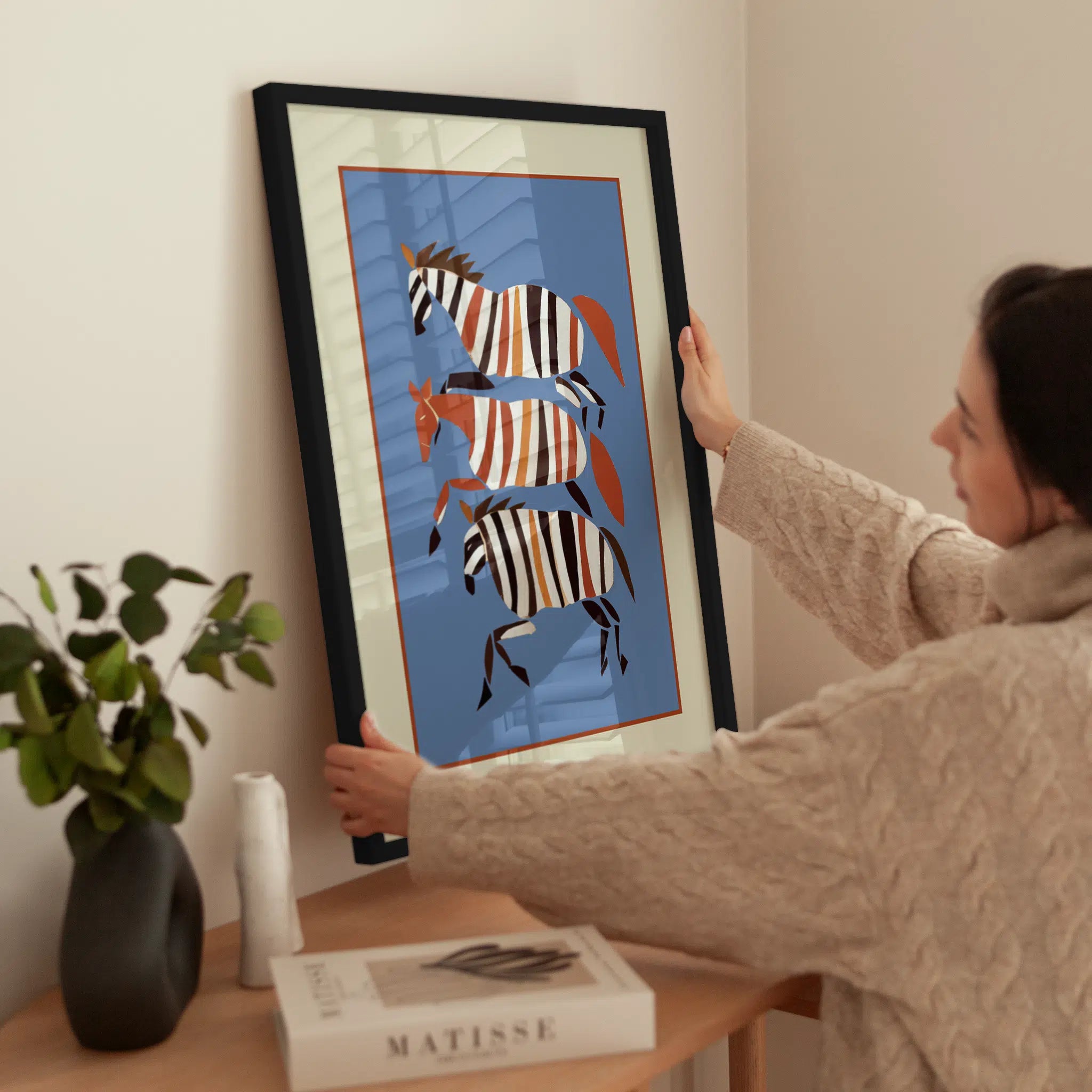 Galloping Horses wird aufgehängt