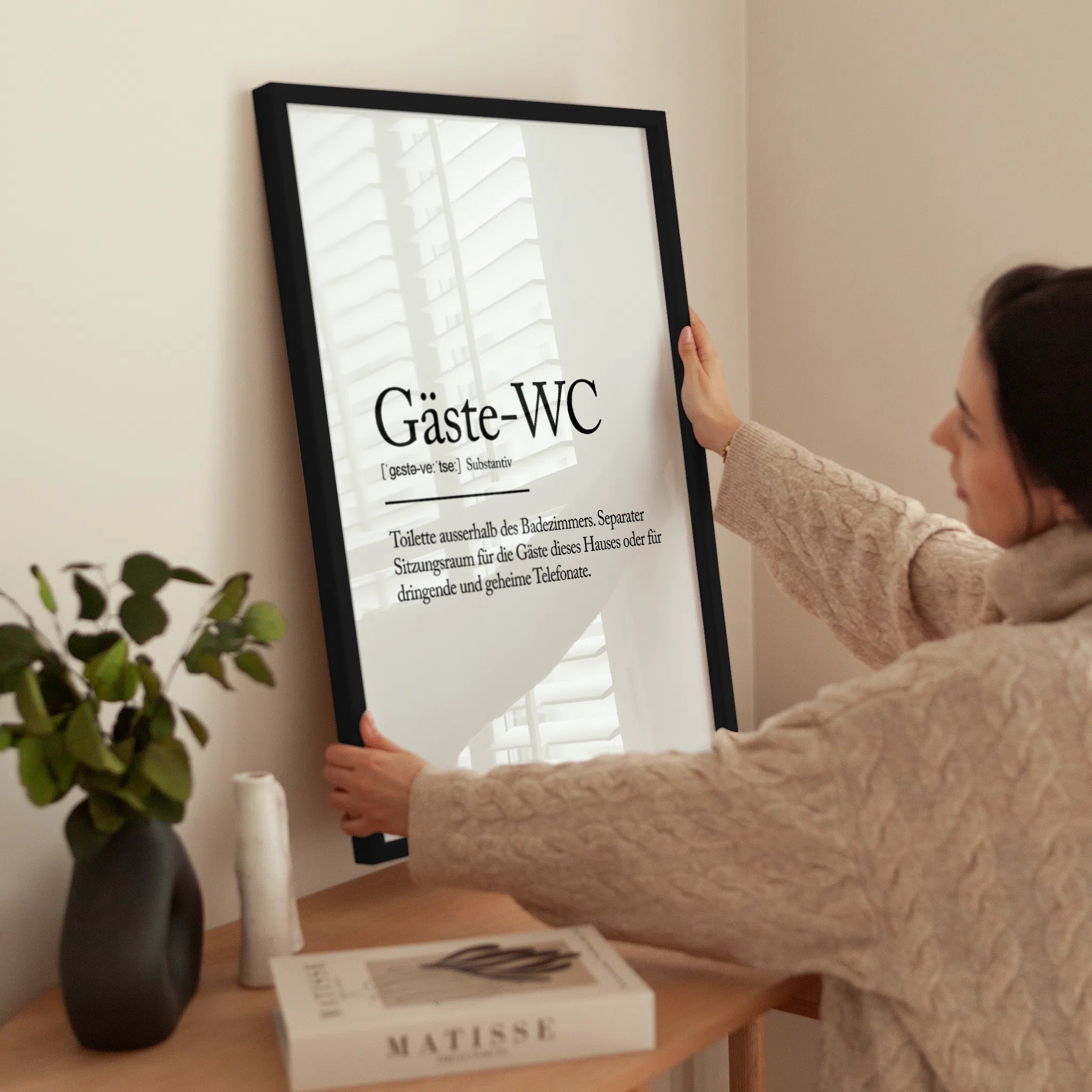 Gäste WC wird aufgehängt