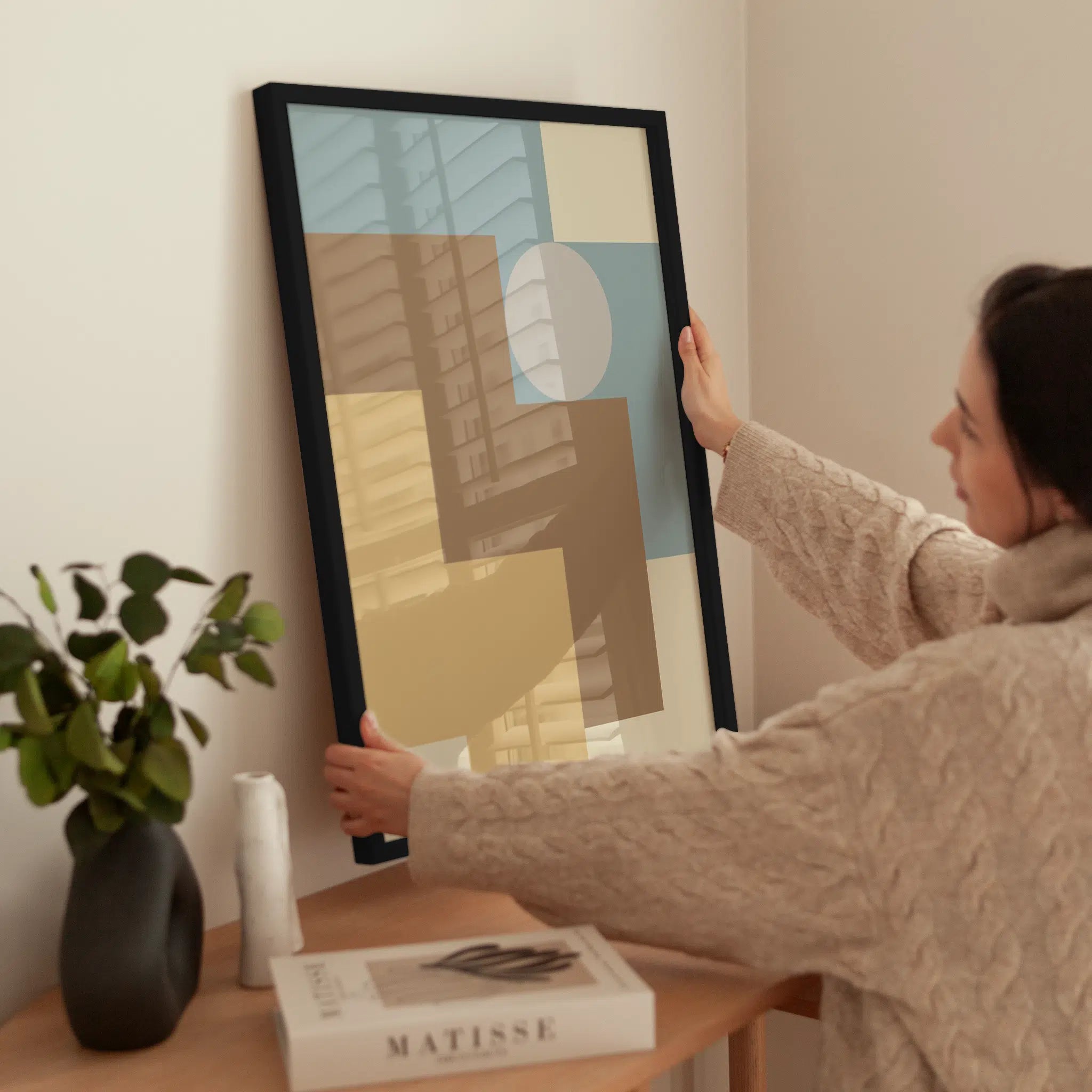 Geometric Shapes wird aufgehängt