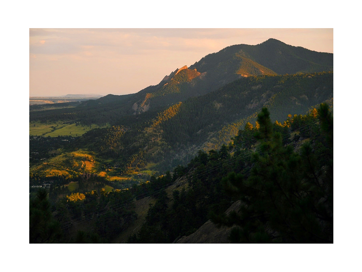 Golden Hour Mountain View Poster