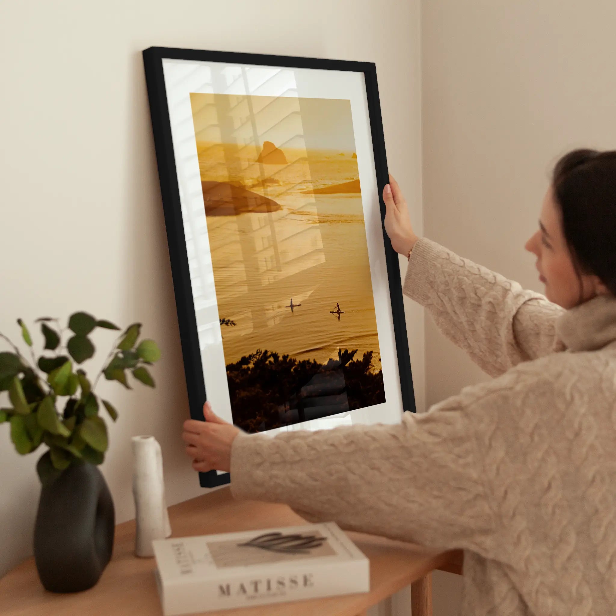 Golden Hour No2 wird aufgehängt