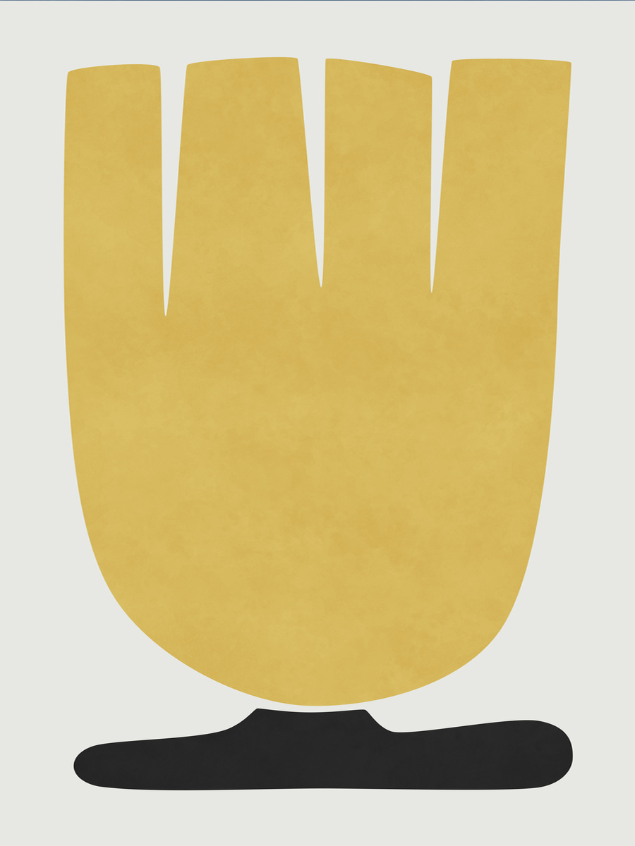 Golden Petal Form Poster