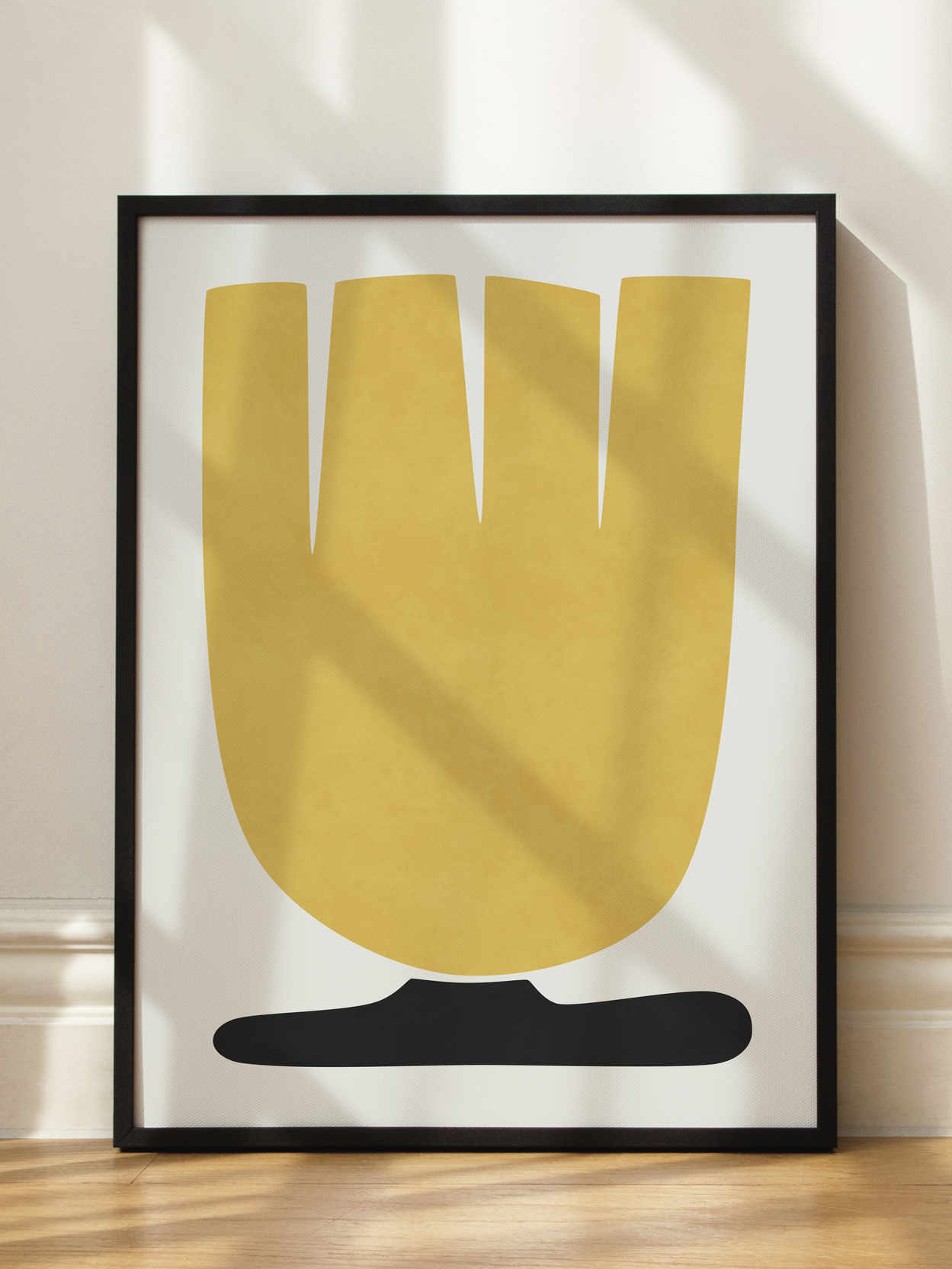 Golden Petal Form Poster