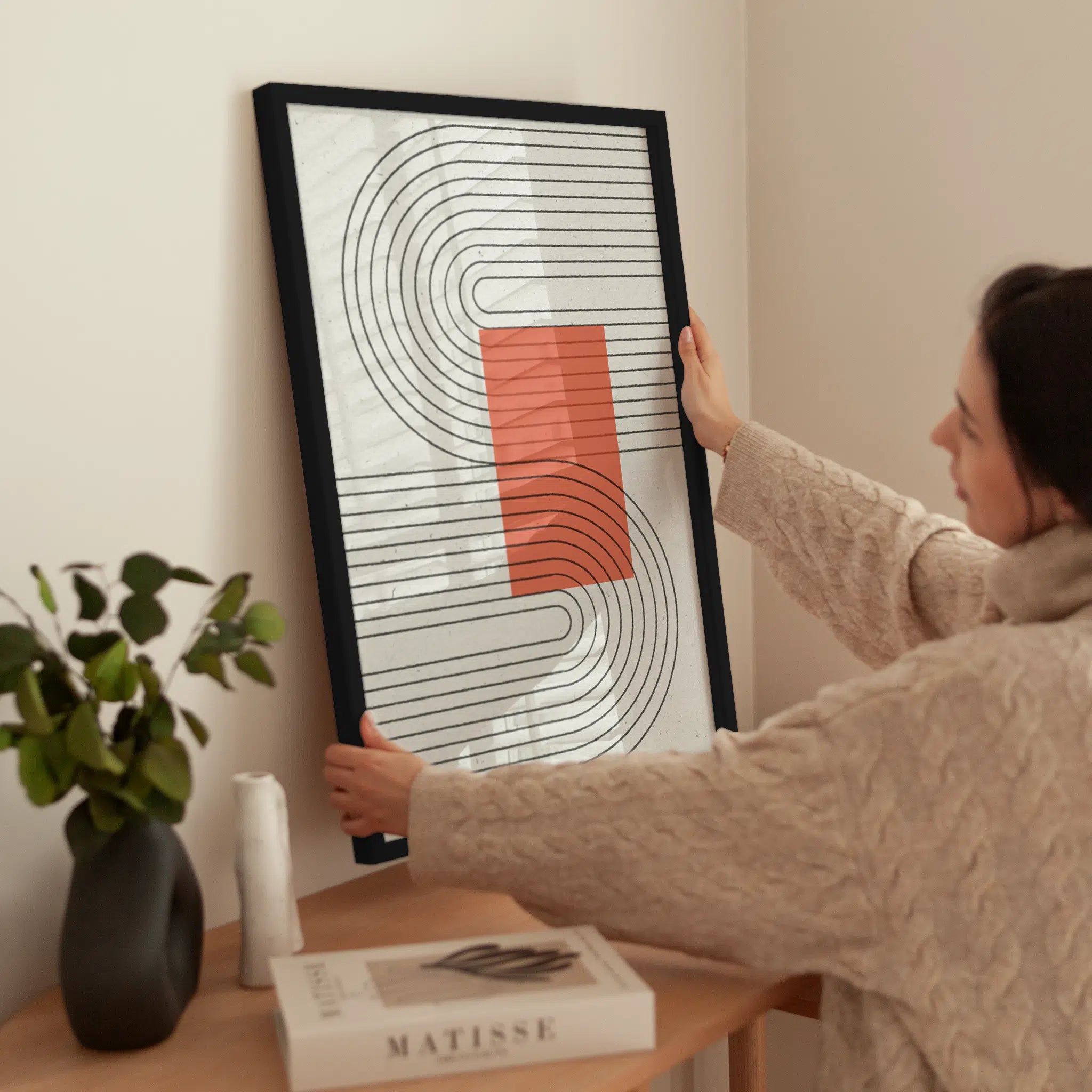 Graphic Colorful Circles No1 wird aufgehängt