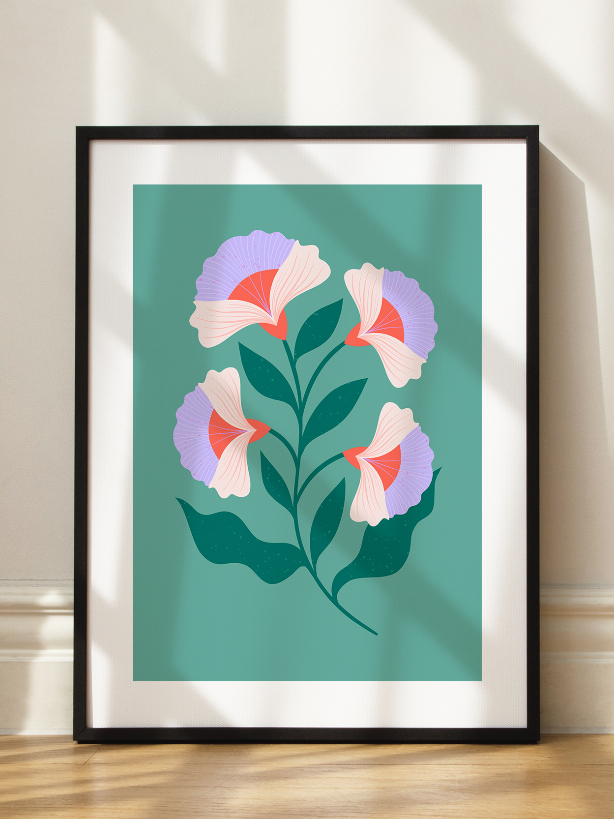 Graphic Colorful Flowers Poster