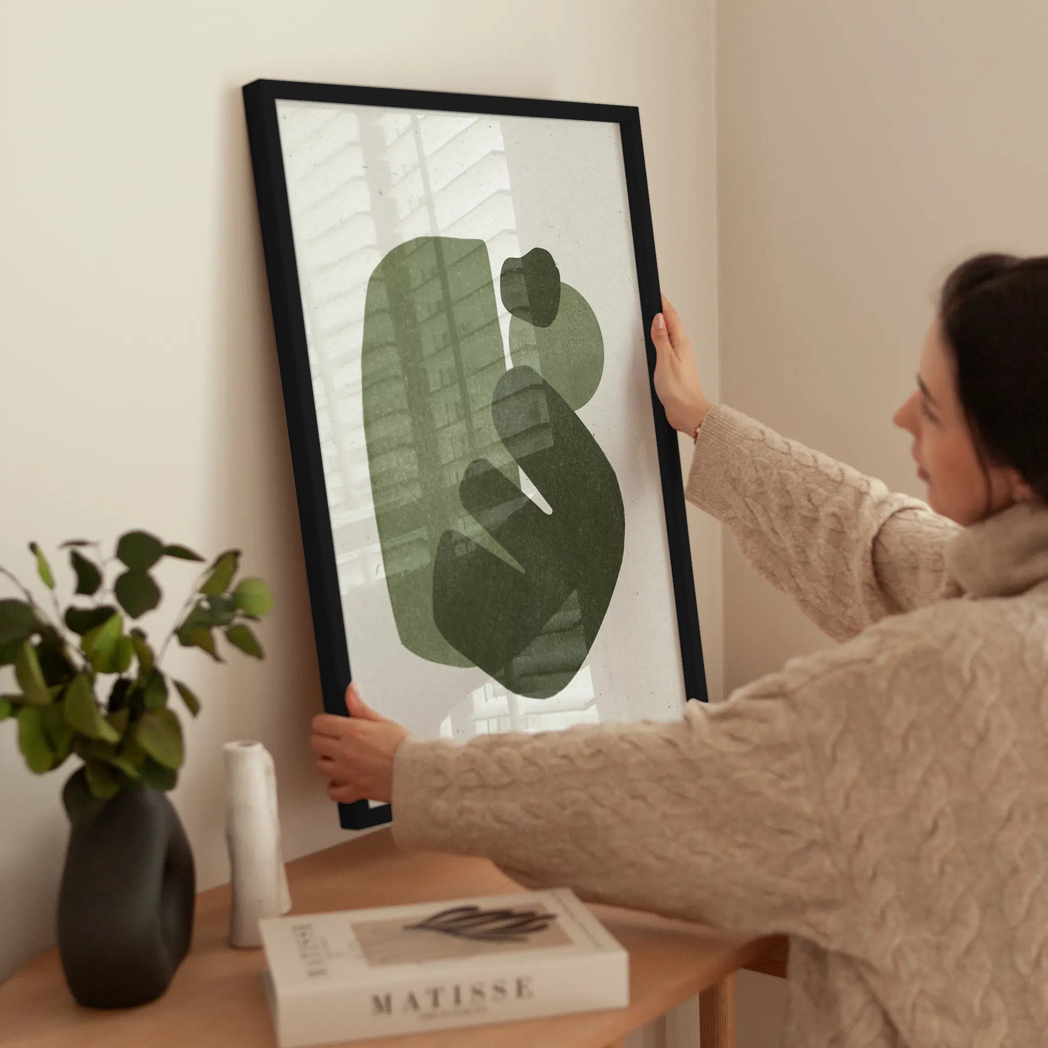 Graphic Green wird aufgehängt