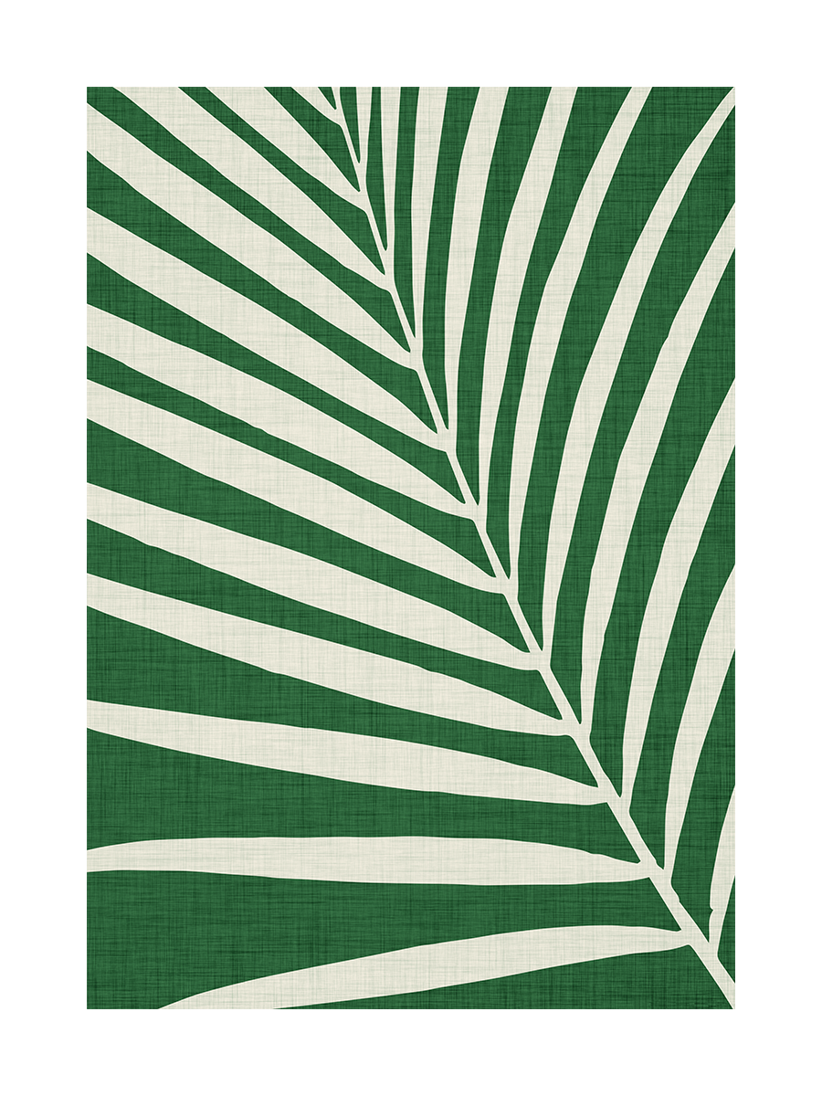Graphic Green Leaf Poster