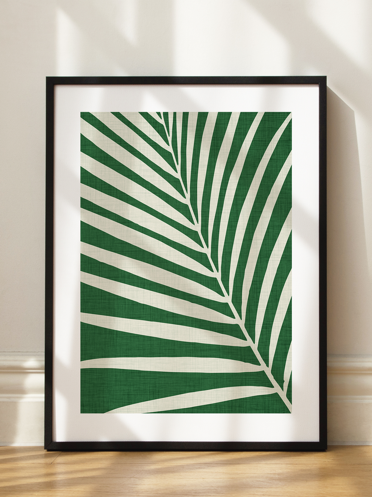 Graphic Green Leaf Poster
