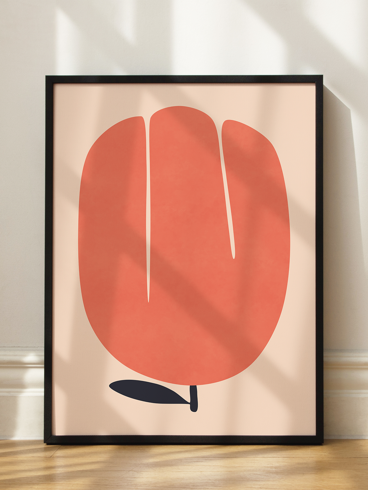 Graphic Red Tulip Poster