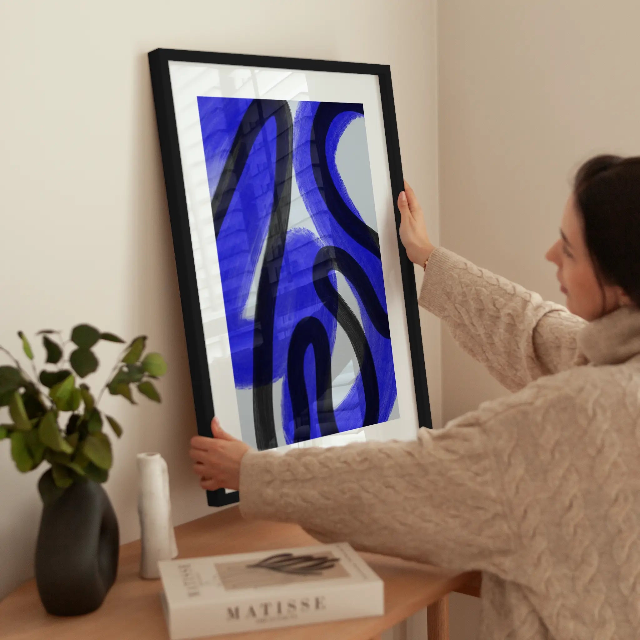 Graphic Stripes wird aufgehängt