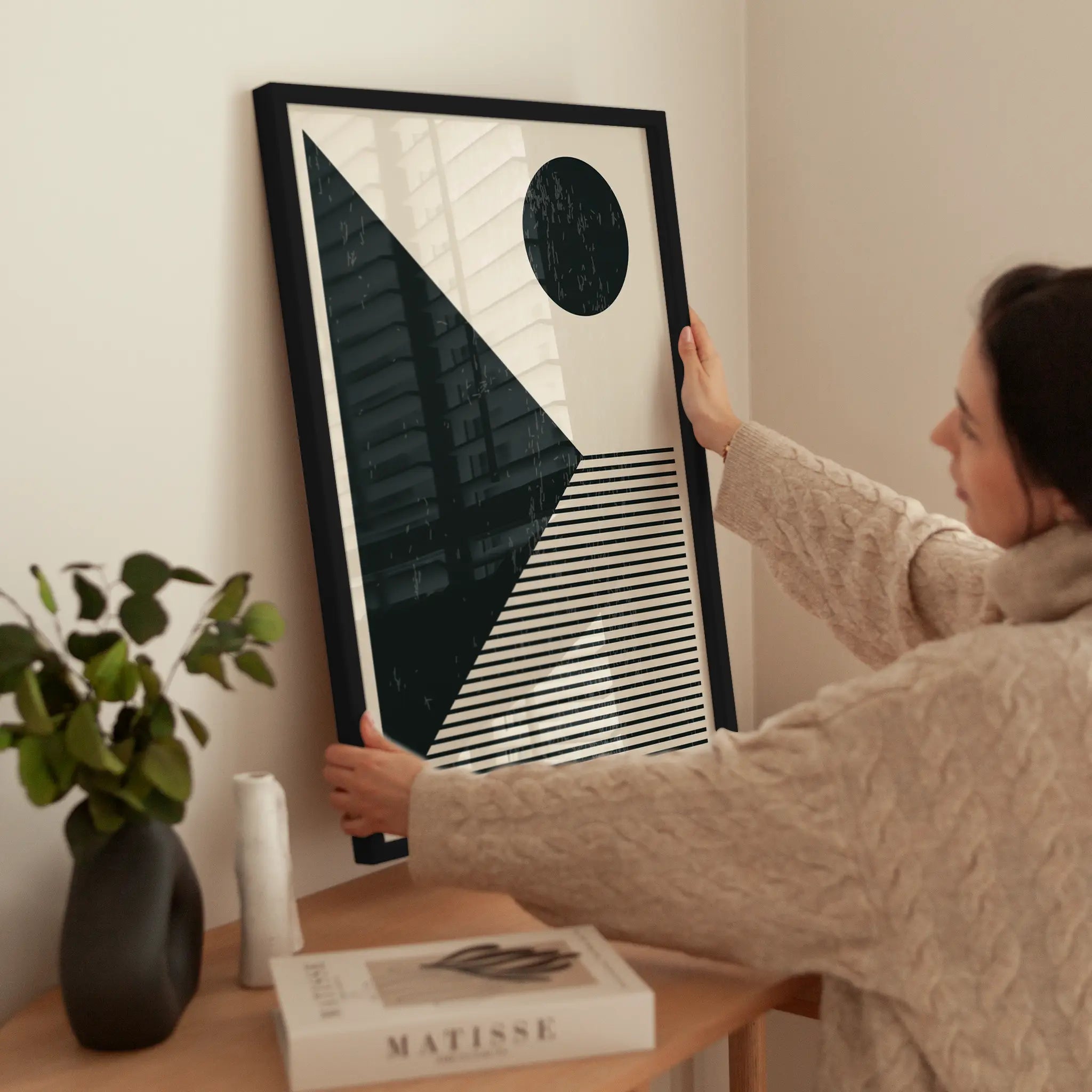 Graphic Textures wird aufgehängt
